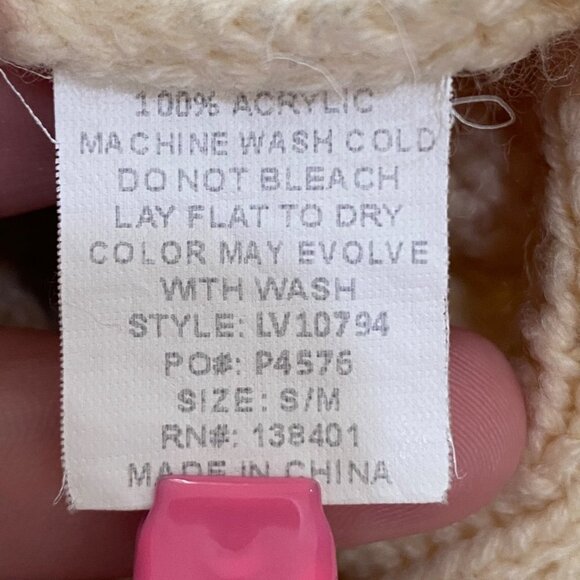 VICI Oatmeal creme soft Chunky Knit Pocketed‎ Cardigan S/M Grandpa Oversized - Picture 5 of 5